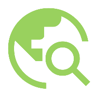 Ikonka lupki przeszukującej kulę ziemską